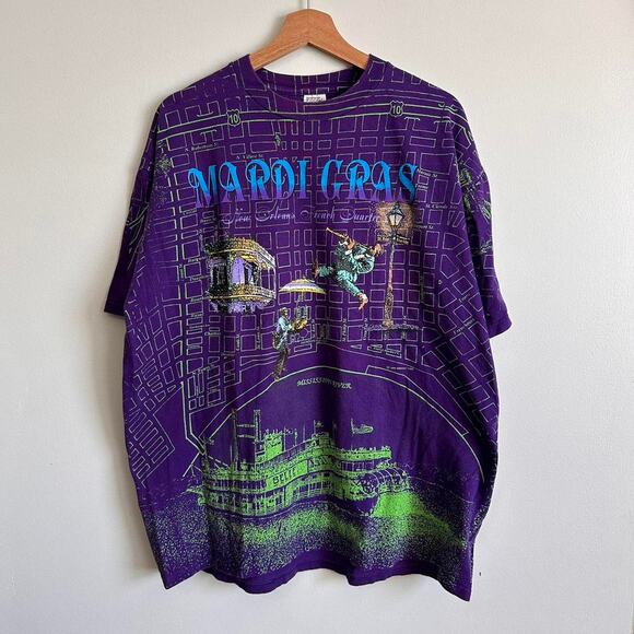 Vintage 1992 Mardi Gras Shirt - Picture 1 of 8